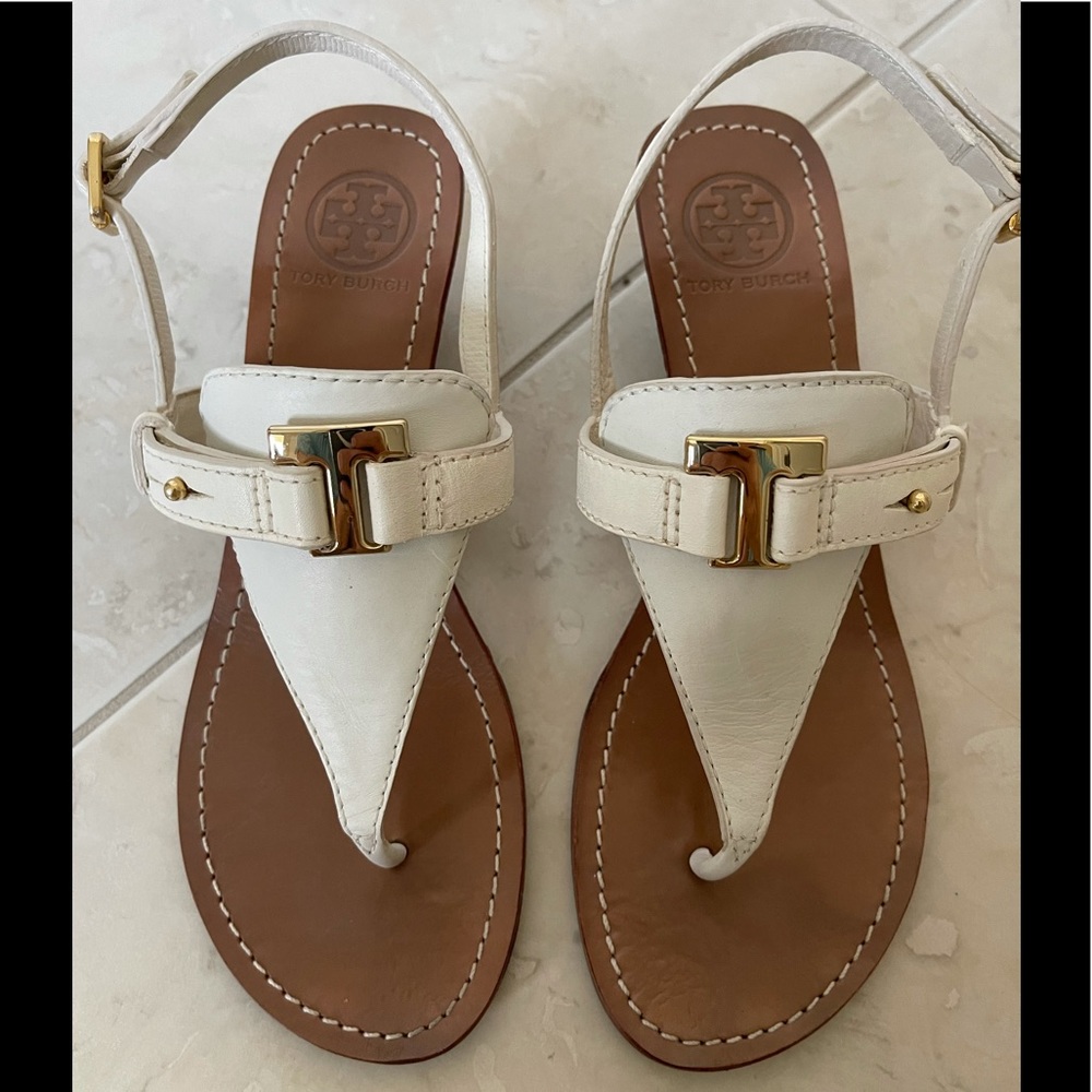 Tory Burch off white wedge